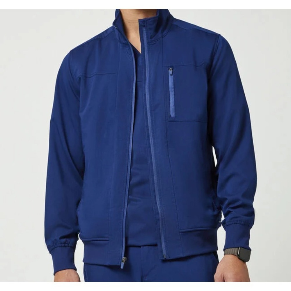 Healing Hands Jonathan Bomber‎ Jacket Men's Med Navy Stretch Modern Fit Utility